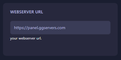 WebServer URL Setting