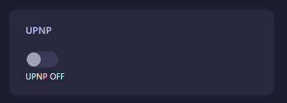 UPnP Settings