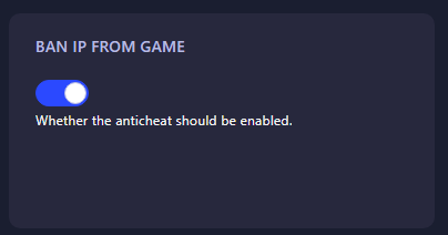 Ban IP From Game option enabled in GGServers Anti Cheat menu