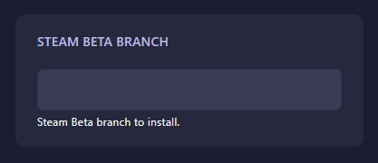 Steam Beta Branch Field
