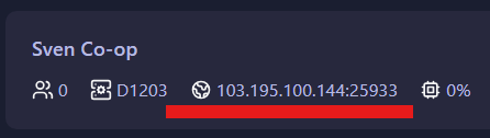 Finding Sven Co-op server IP in GGServers panel
