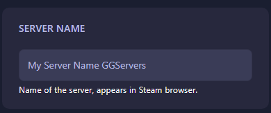 Server name field for The Forest server