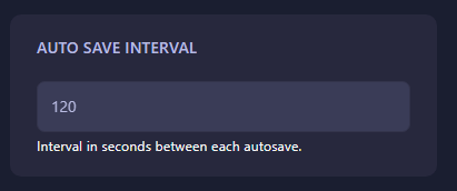 Auto Save Interval VRising