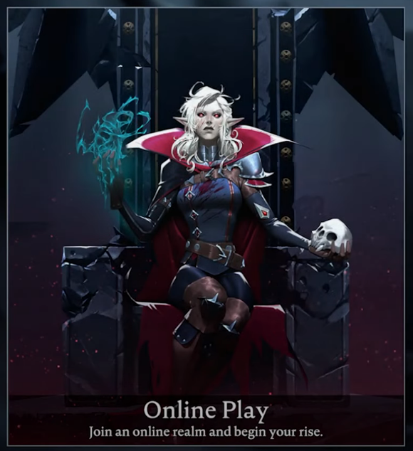 V Rising main menu Play option