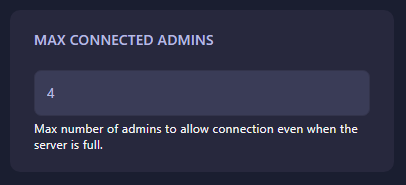 Max Connected Admins VRising