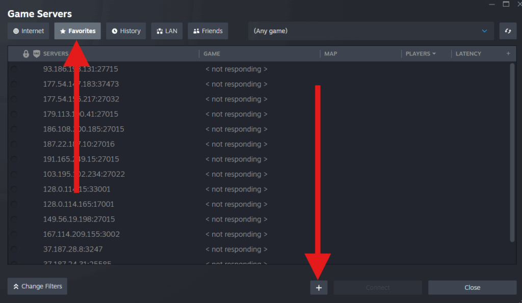 Add Killing Floor 2 server to Steam Favorites