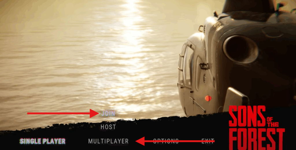 Sons of the Forest Multiplayer Join Screen