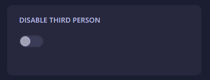 Disable Third Person option toggle inside Arma Reforger server general settings in GGServers